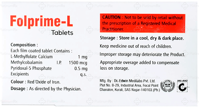 Folprime L Tablet 15s