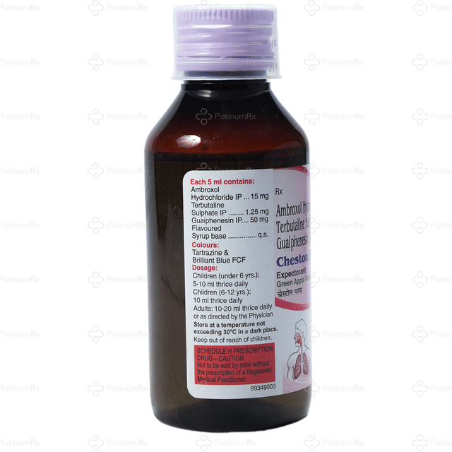Cheston Plus Expectorant Green Apple Sugar Free 100ml