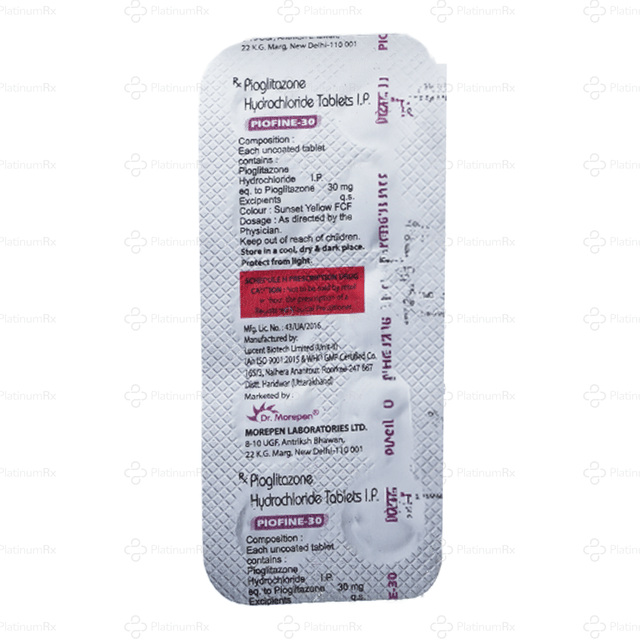 Piofine 30mg Tablet 10s