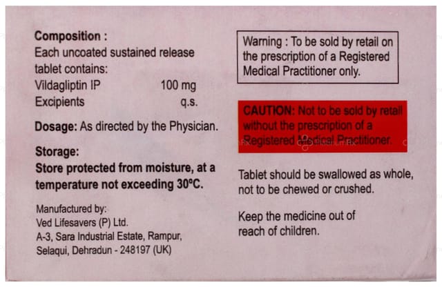 Vildavista 100mg SR Tablet 15s