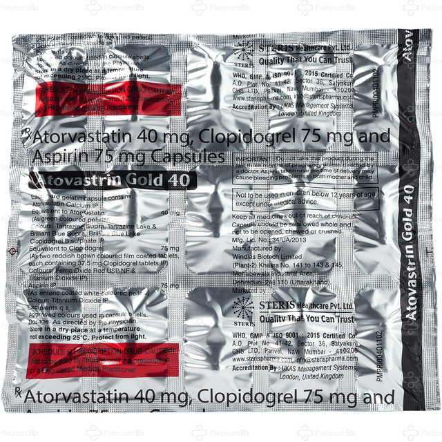 Atovastrin Gold 75/40/75mg Capsule 15s