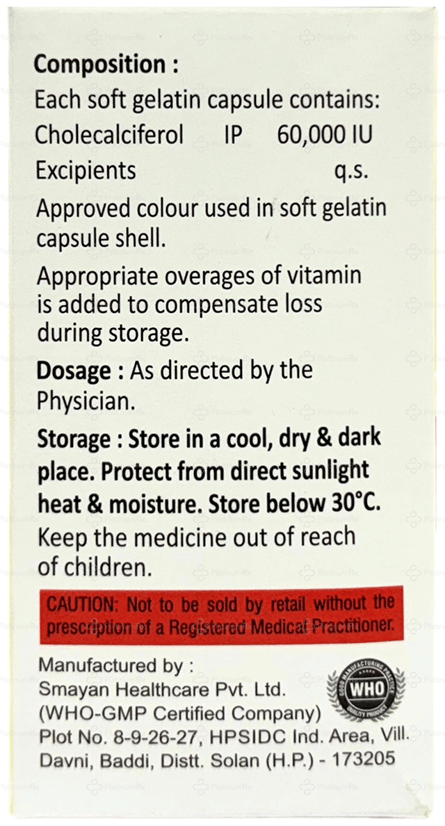 Uphelp D3 60000IU Softgel capsule 4s
