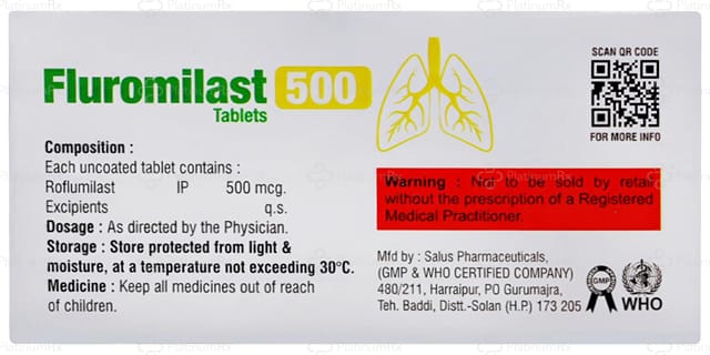 Fluromilast 500mcg Tablet 10s