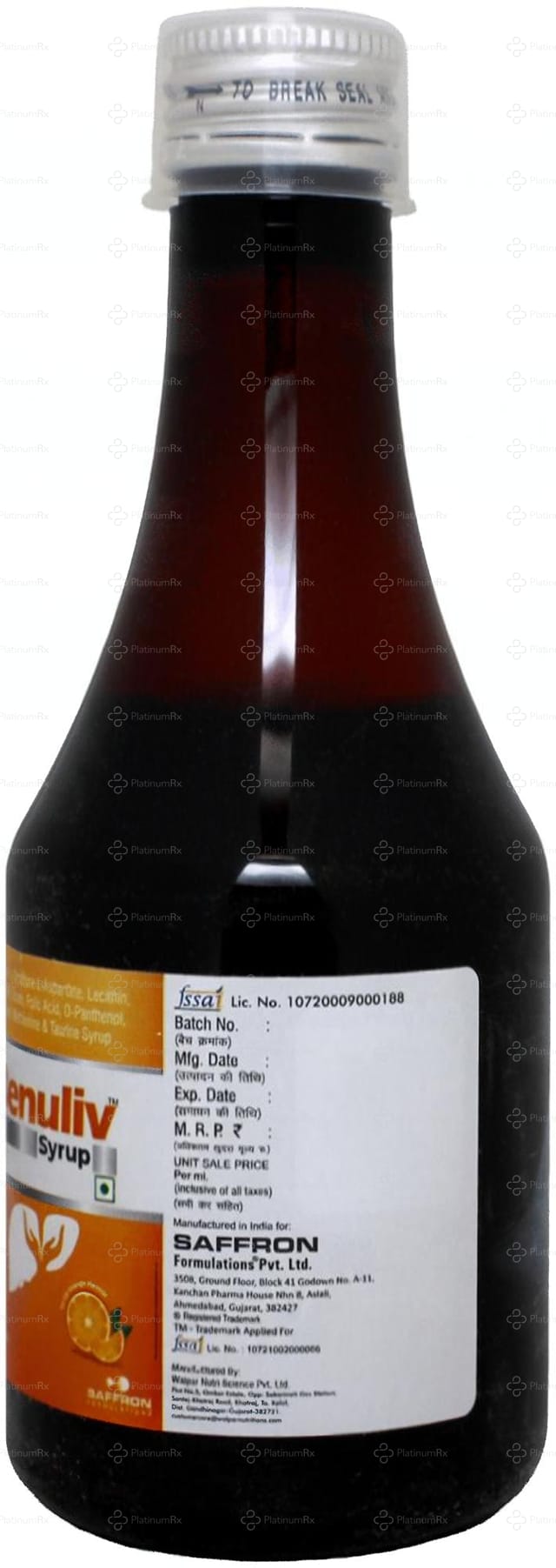Benuliv Orange Syrup 200ml