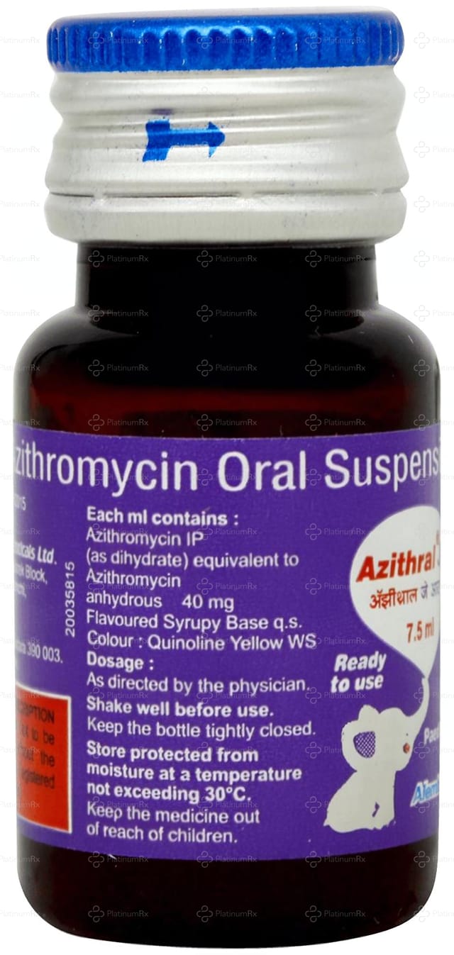 Azithral JR 40mg Oral Suspension 7.5ml