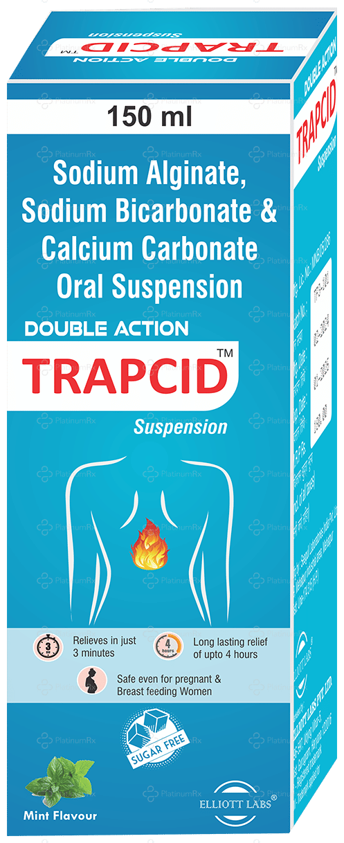 Double Action Trapcid Mint Sugar Free Oral Suspension 150ml
