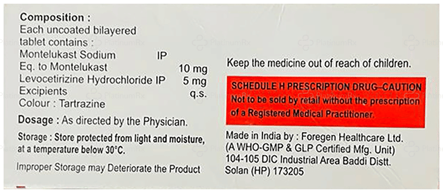 Montibrez L 5/10mg Tablet 10s