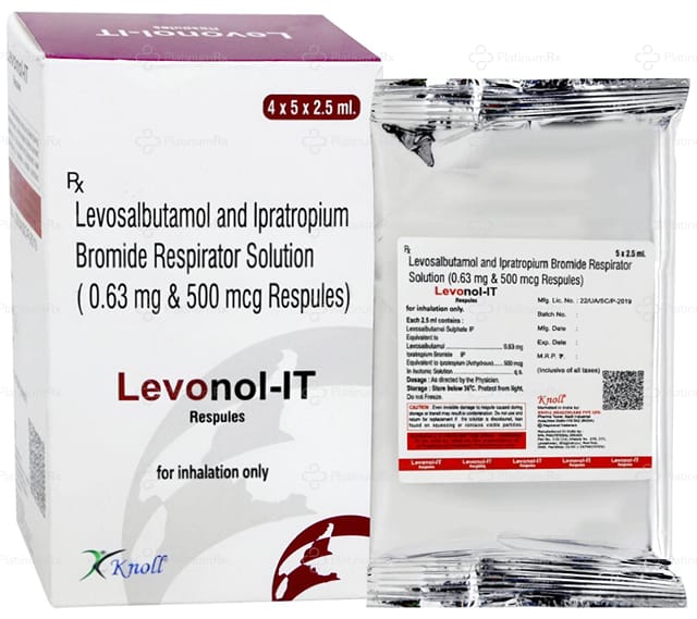 Levonol IT 500mcg/0.63mg Respules 5X2.5ml