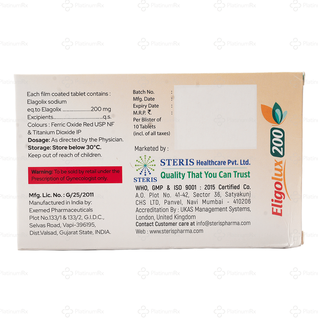 Eligolux 200mg Tablet 10s