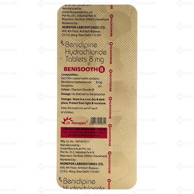 Benisooth 8mg Tablet 10s