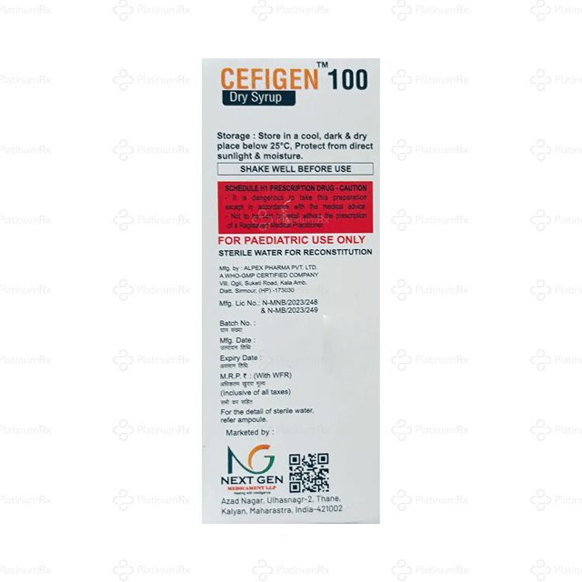 Cefigen 100mg Orange Oral Suspension 30ml