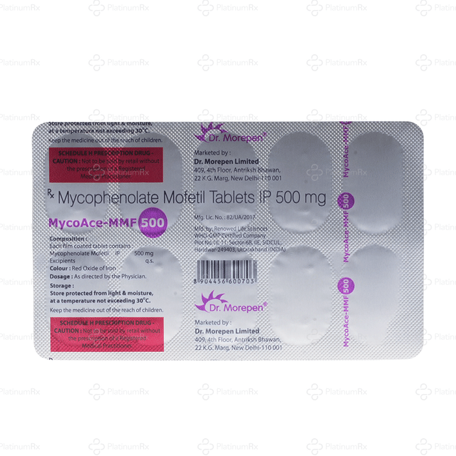 Mycoace MMF 500mg Tablet 10s
