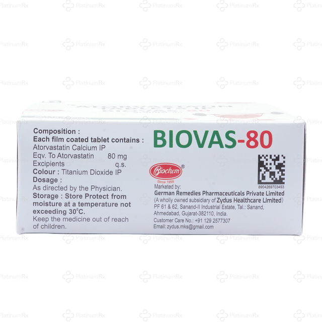 Biovas 80mg Tablet 10s