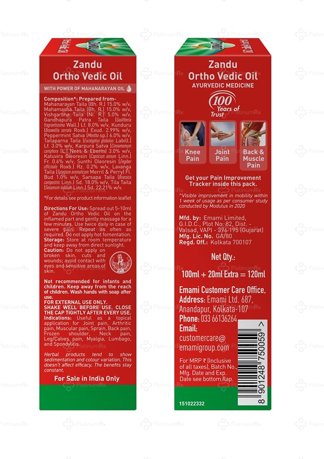 Zandu Ortho Vedic Oil 100ml