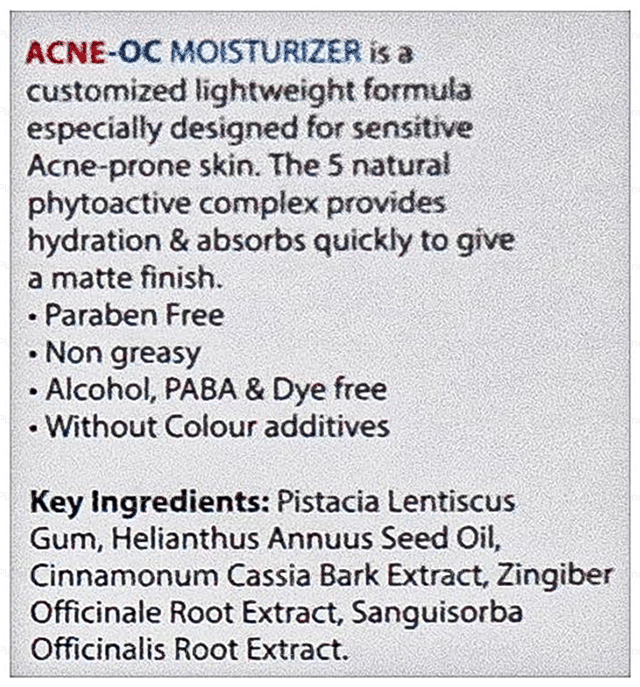 Acne OC Advanced Oil Control Moisturiser 75gm