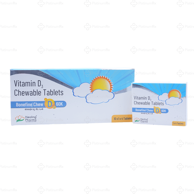 Bonefine Chew D3 60K Chewable Tablet 4s