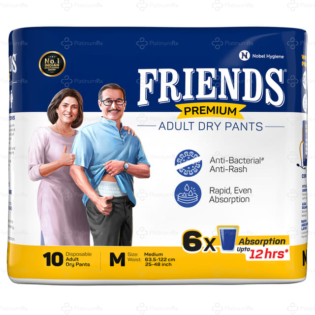 Friends Premium Adult Dry Pants Medium Diaper 10s