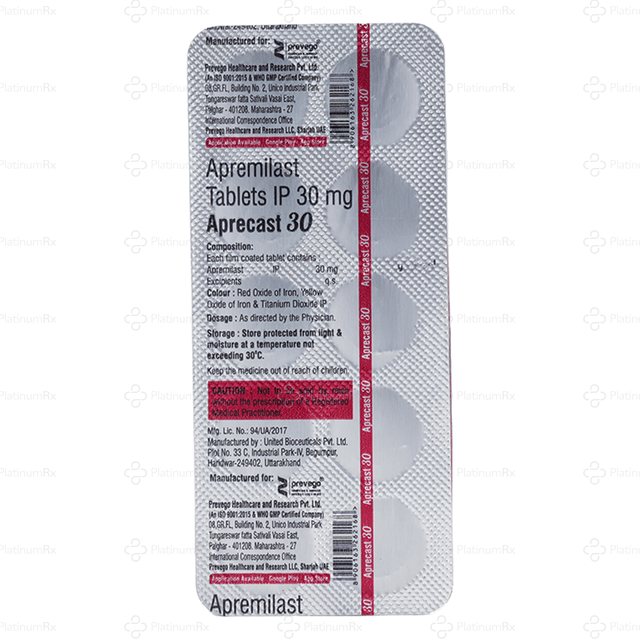 Aprecast 30mg Tablet 10s