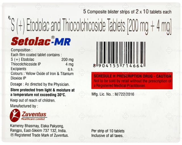 Setolac MR 200/4mg Tablet 10s