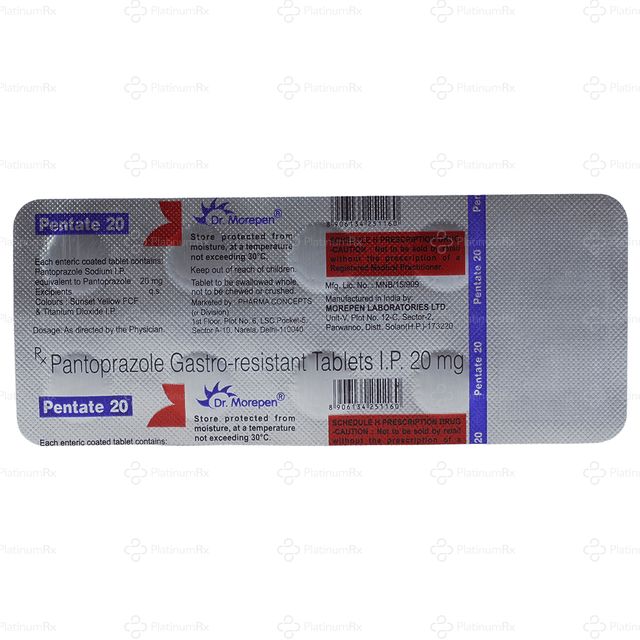 Pentate 20mg Tablet 10s