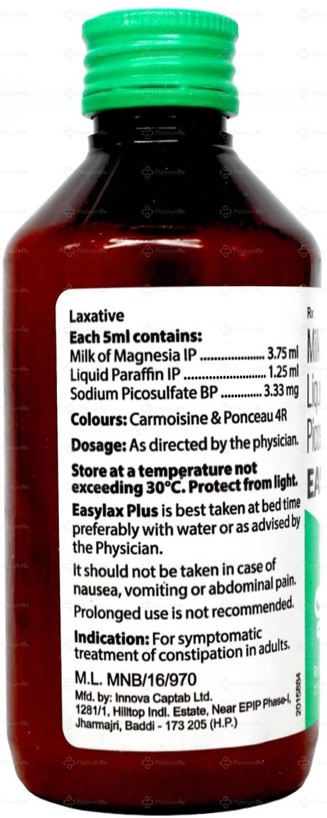 Easylax Plus Oral Emulsion Peppermint Syrup 170ml