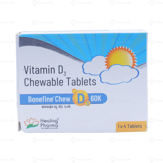 Bonefine Chew D3 60K Chewable Tablet 4s