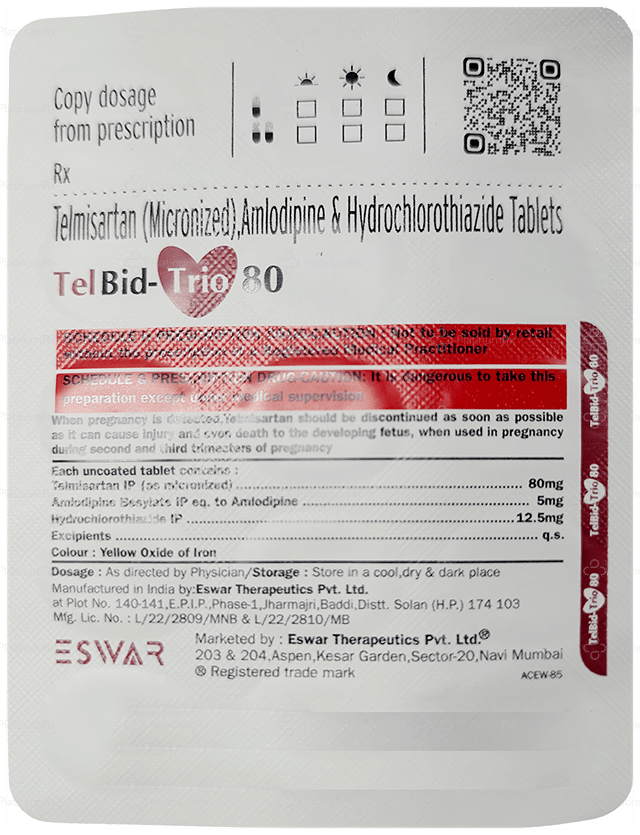 TelBid Trio 5/12.5/80mg Tablet 15s
