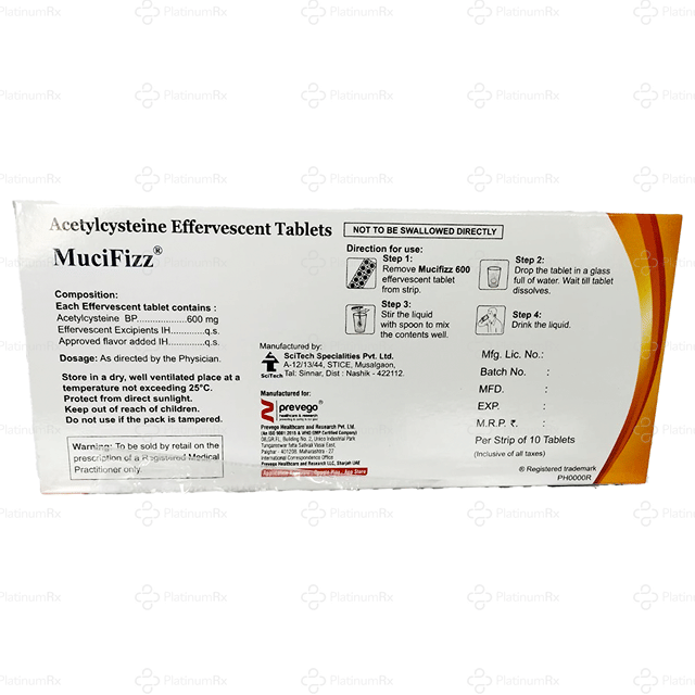 Mucifizz 600mg Effervescent Tablet 10s
