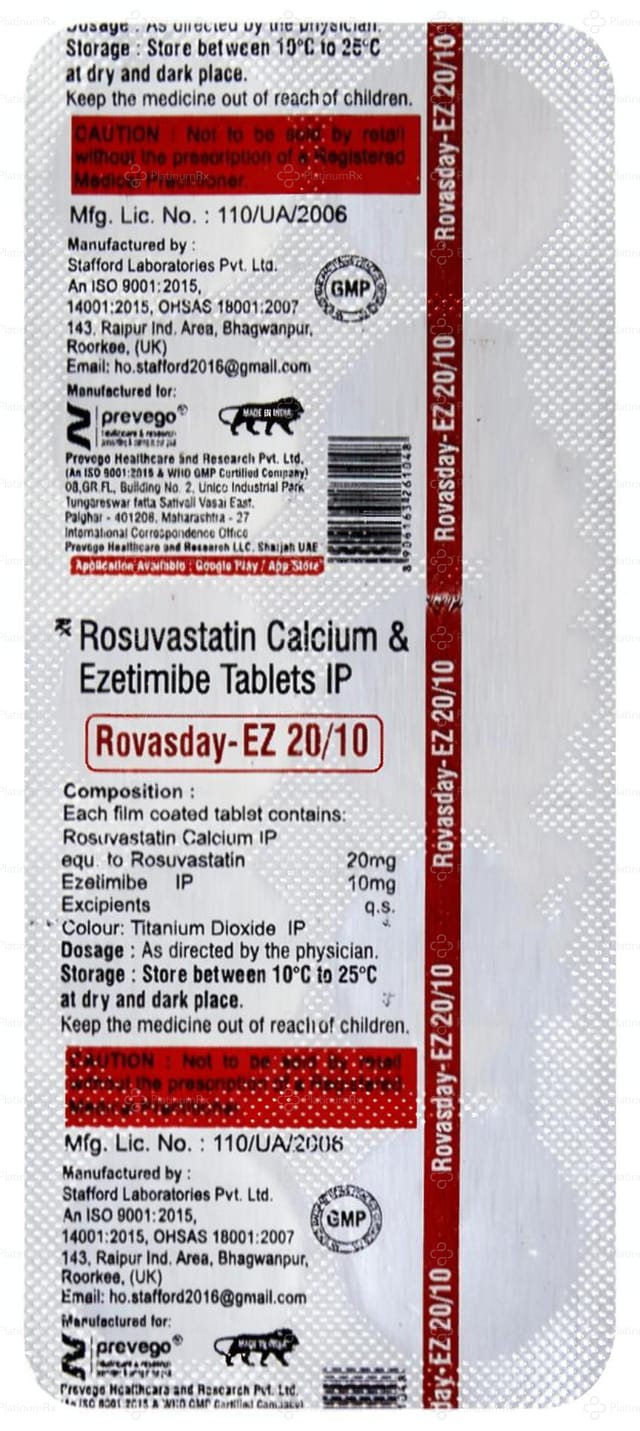 Rovasday EZ 20/10mg Tablet 10s