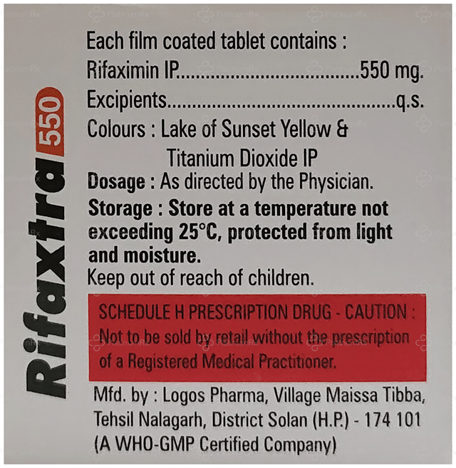 Rifaxtra 550mg Tablet 10s