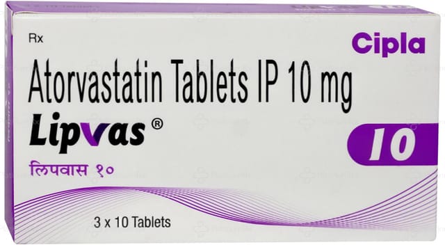 Lipvas 10mg Tablet 10s