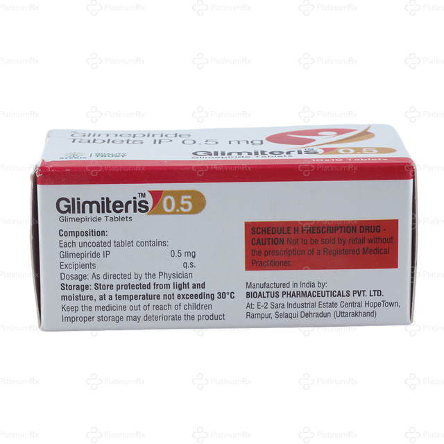 Glimiteris 0.5mg Tablet 10s