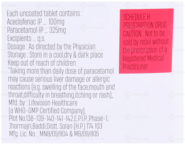 SnapAce P 100/325mg Tablet 10s