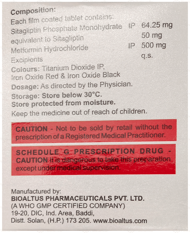 Sitacia M 500/50mg Tablet 15s