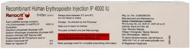 Renocrit 4000IU Injection 0.4ml