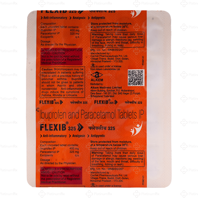 Flexib 325/400mg Tablet 20s