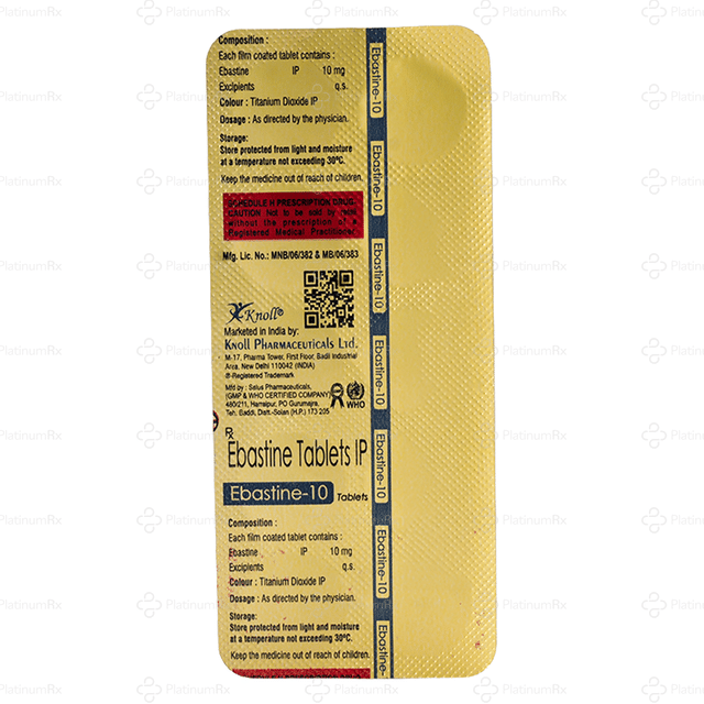 Ebastine 10mg Tablet 10s