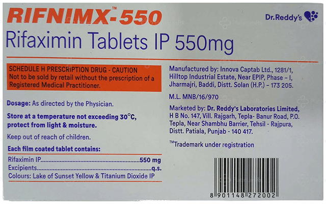 Rifnimx 550mg Tablet 10s
