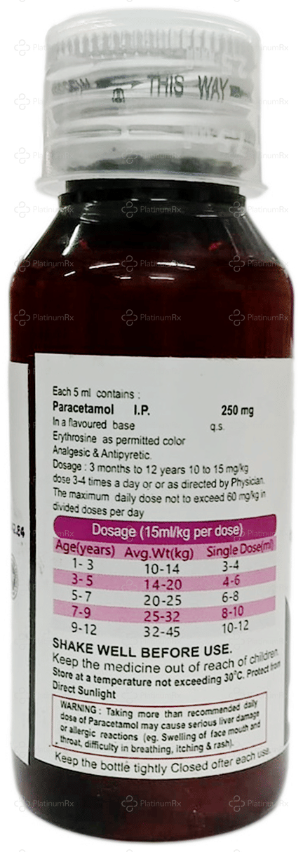 Paracit 250mg Strawberry Oral Suspension 60ml