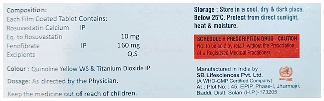 Rosevia F 160/10mg Tablet 15s
