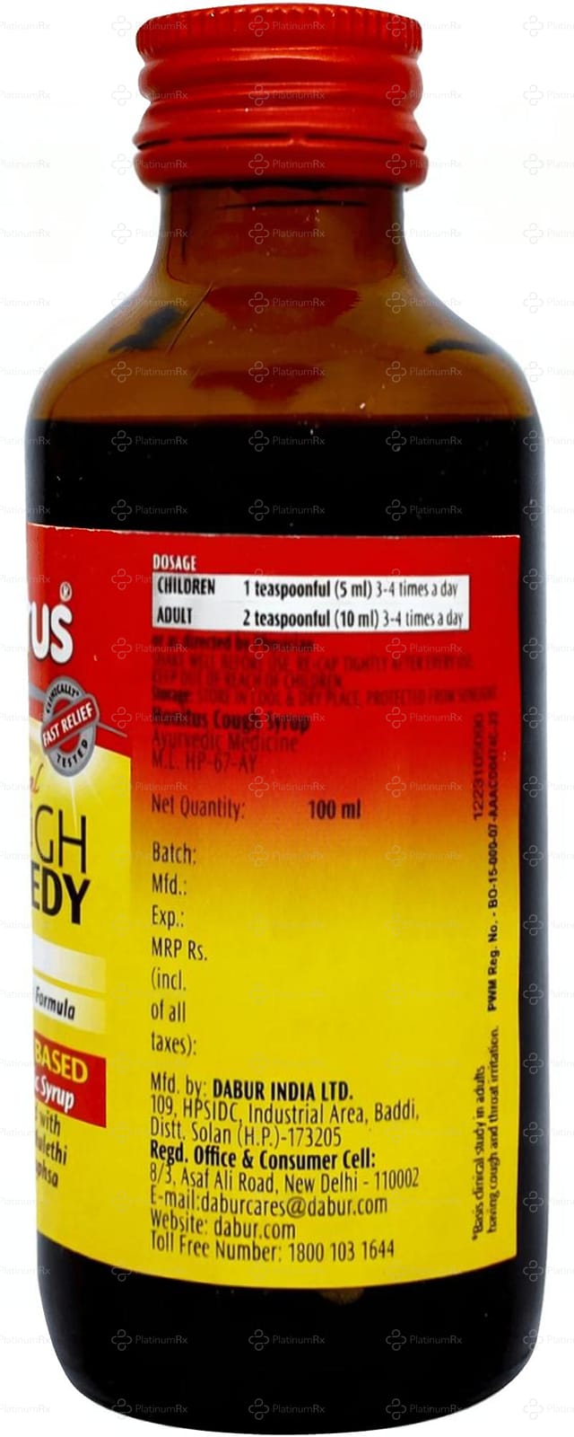Dabur Honitus Cough Remedy (Honey) 100ml
