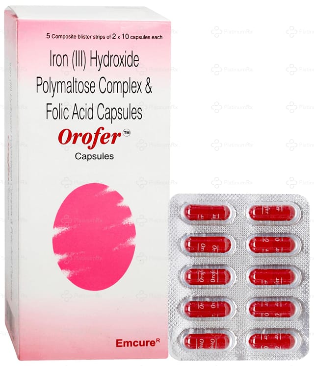 Orofer 550mcg/100mg Capsule 10s