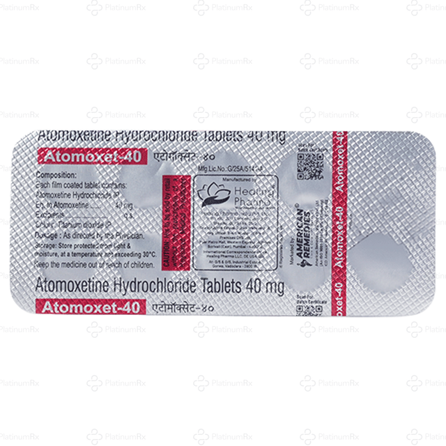 Atomoxet 40mg Tablet 10s