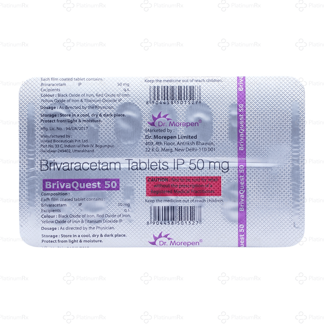Brivaquest 50mg Tablet 10s