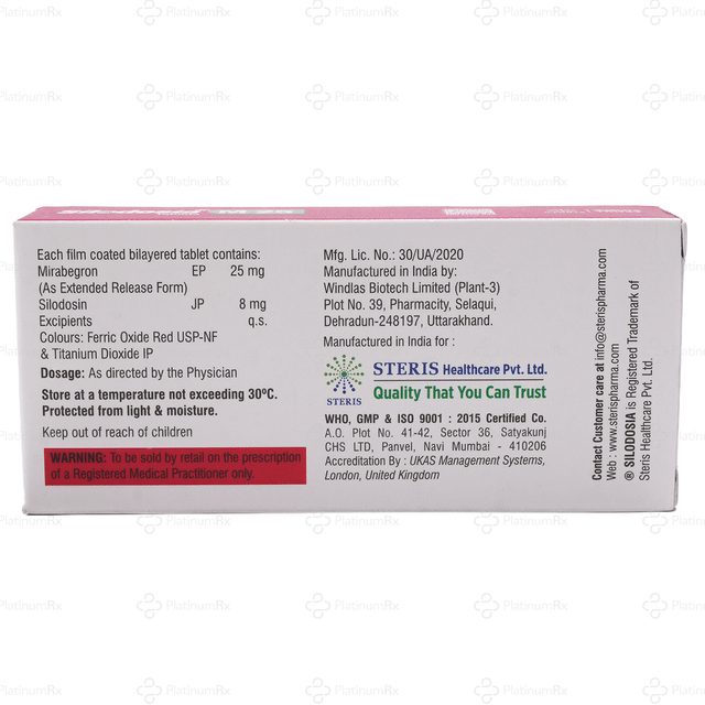 Silodosia M 25/8mg Tablet 10s