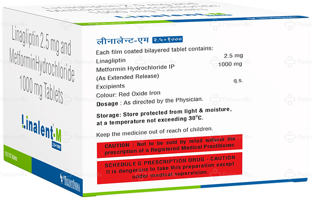 Linalent M 2.5/1000mg Tablet ER 10s