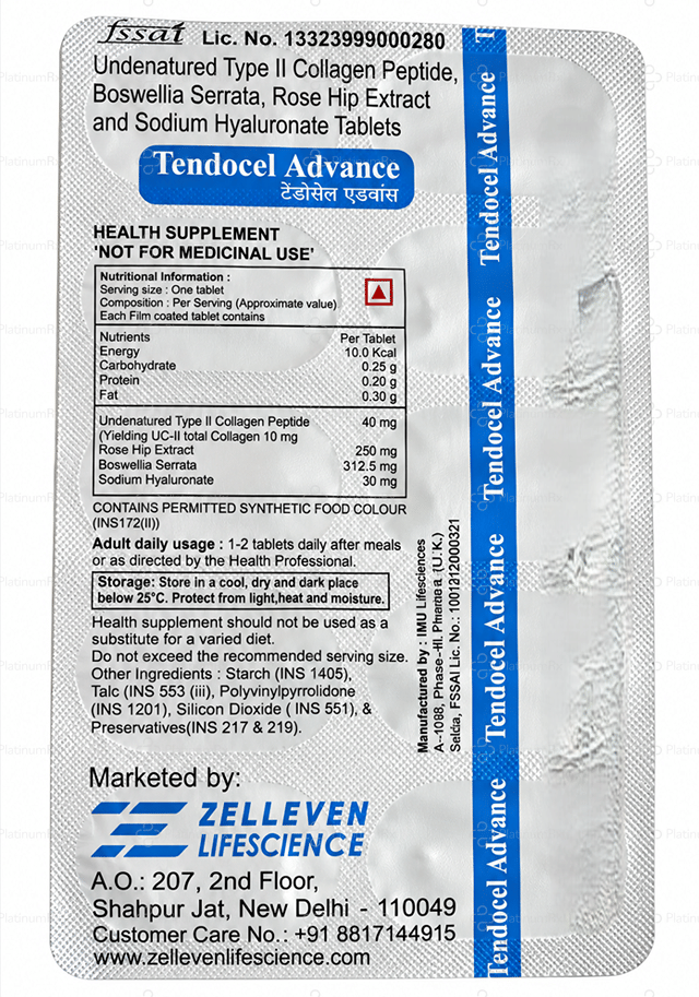 Tendocel Advance Tablet 10s