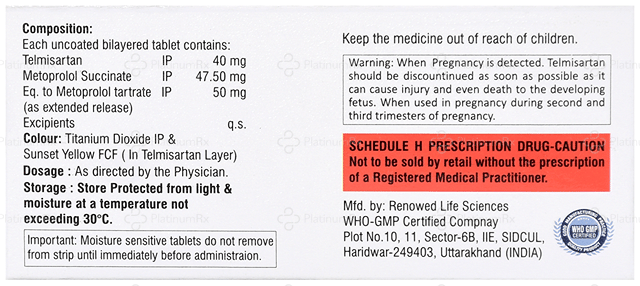 Visisart M 47.5/40mg Tablet ER 10s