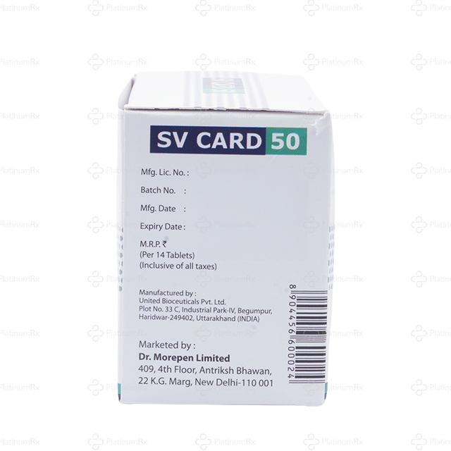 SV Card 50mg Tablet 14s