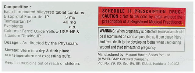 Biseprix T 5/40mg Tablet 10s